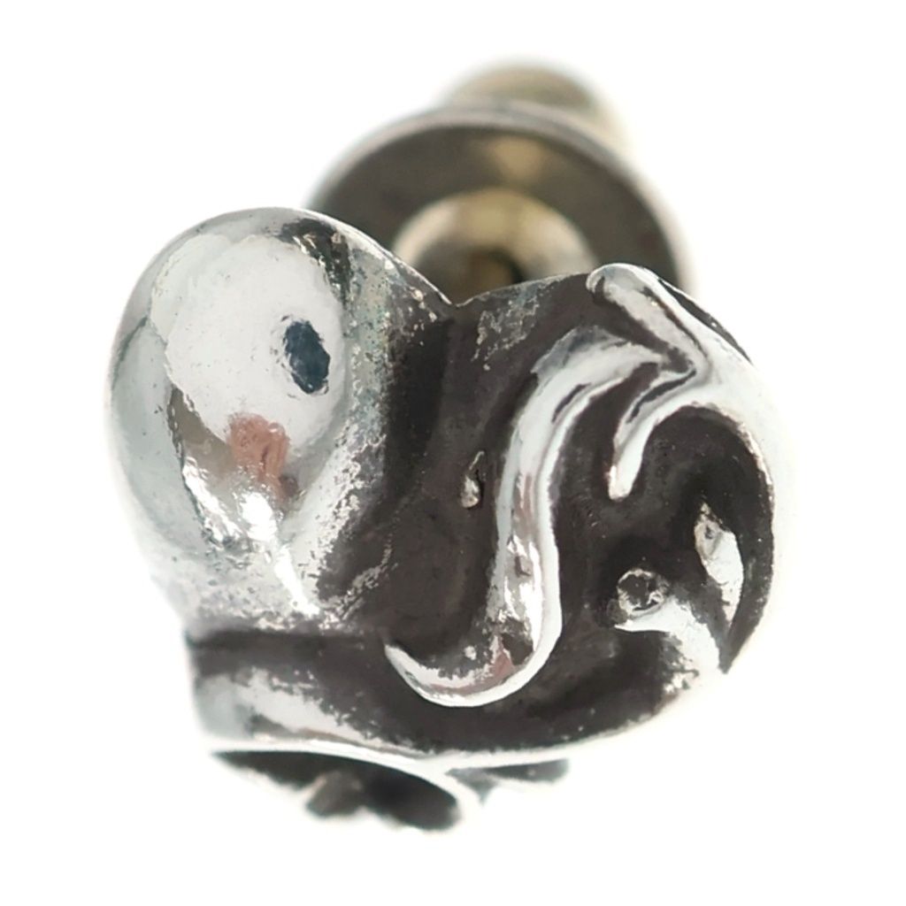 Chrome Hearts Stud Heart Earrings Silver