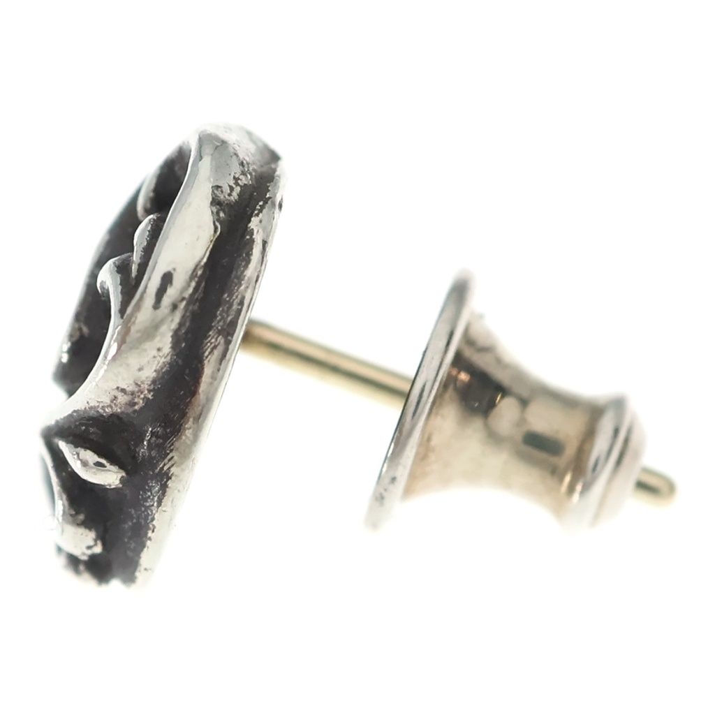 Chrome Hearts Stud Heart Earrings Silver — view 3