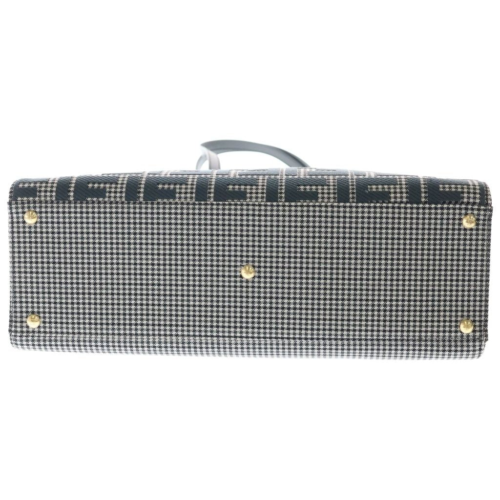 Fendi Peekaboo Tote Dark Gray Leather Gold — view 4