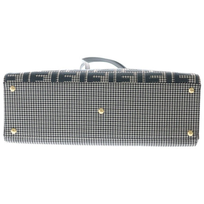 Fendi Peekaboo Tote Dark Gray Leather Gold — view 4