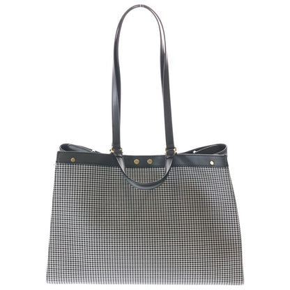 Fendi Peekaboo Tote Dark Gray Leather Gold — view 2