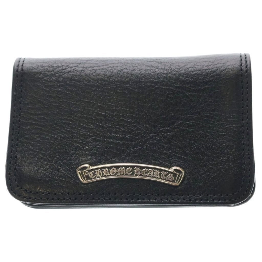 Chrome Hearts Card Case Leather Black with Grommet