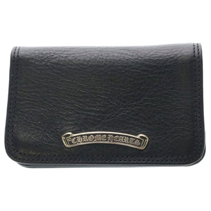 Chrome Hearts Card Case Leather Black with Grommet