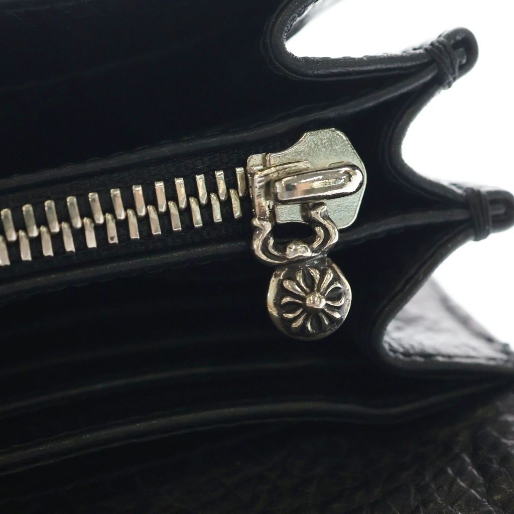 Chrome Hearts Judy Cross Ball Button Leather Wallet Black — view 5