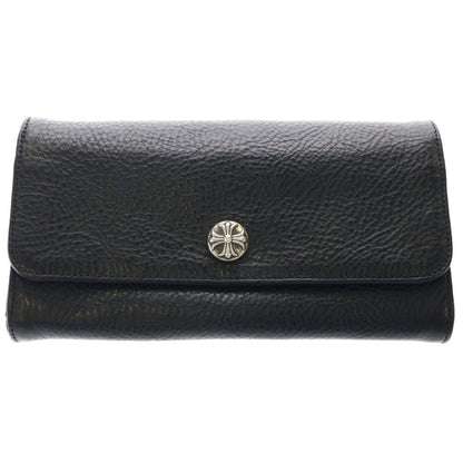 Chrome Hearts Judy Cross Ball Button Leather Wallet Black