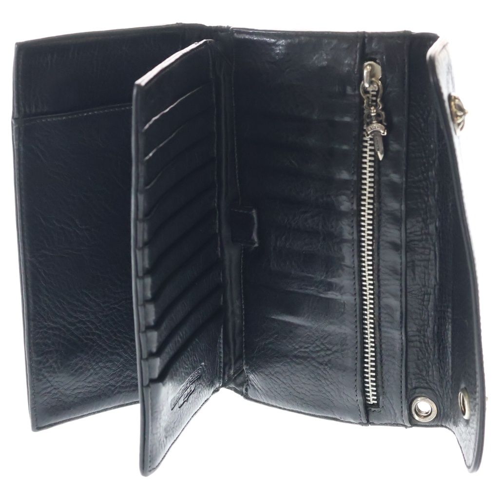 Chrome Hearts Wave Leather Wallet Black — view 4