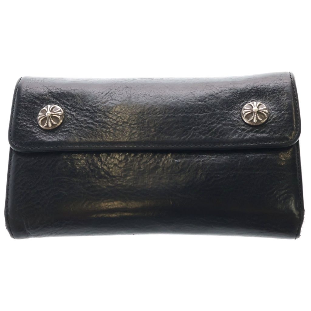 Chrome Hearts Wave Leather Wallet Black