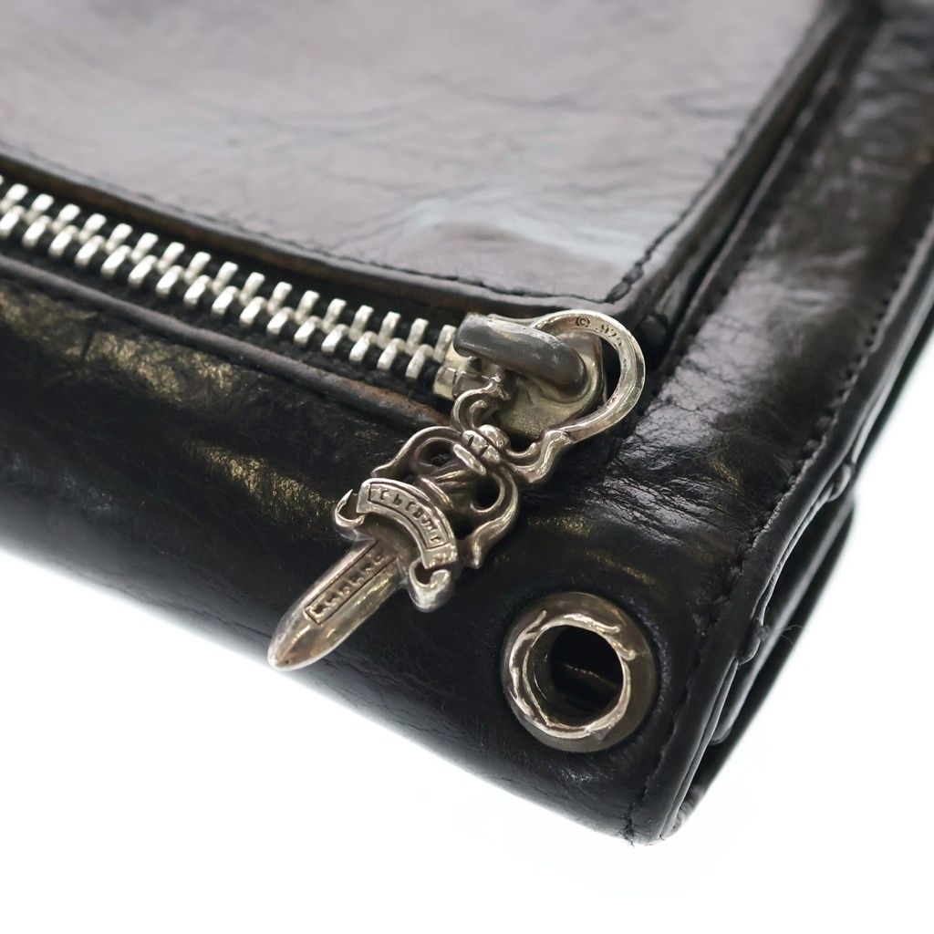 Chrome Hearts Wave Leather Wallet Black — view 6