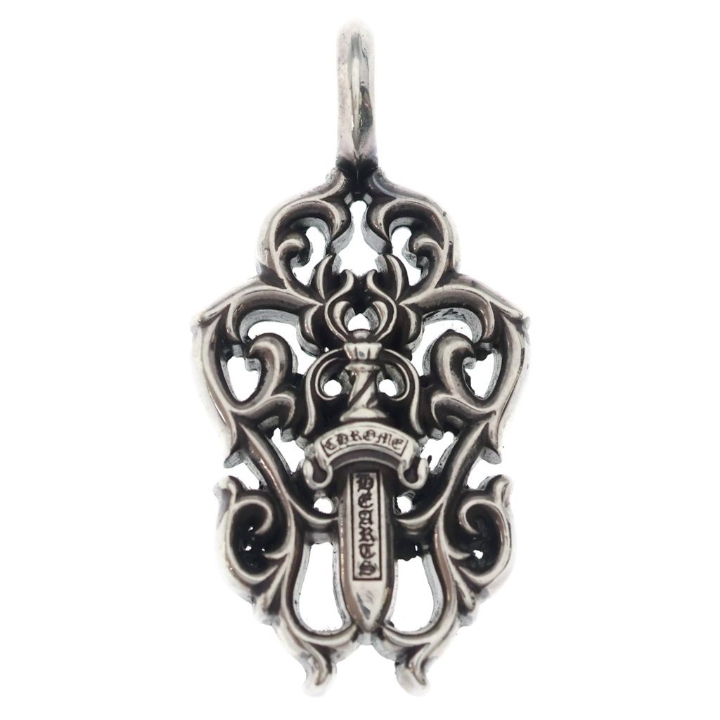 Chrome Hearts Vine Dagger Pendant Top Silver