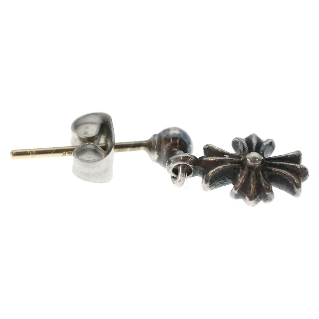 Chrome Hearts Tny CH Pls Tiny CH Plus Drop Earrings Silver — view 4