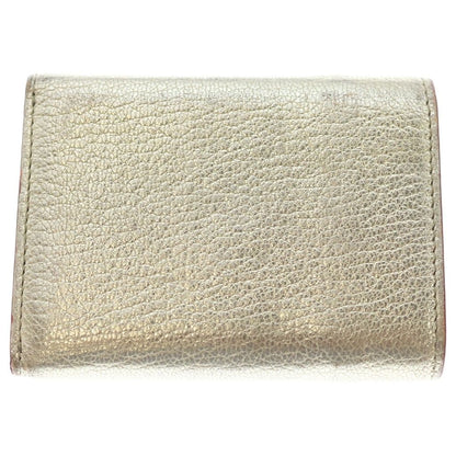 Miu Miu Madras Love Compact Wallet Trifold Mini Gold Leather — view 2
