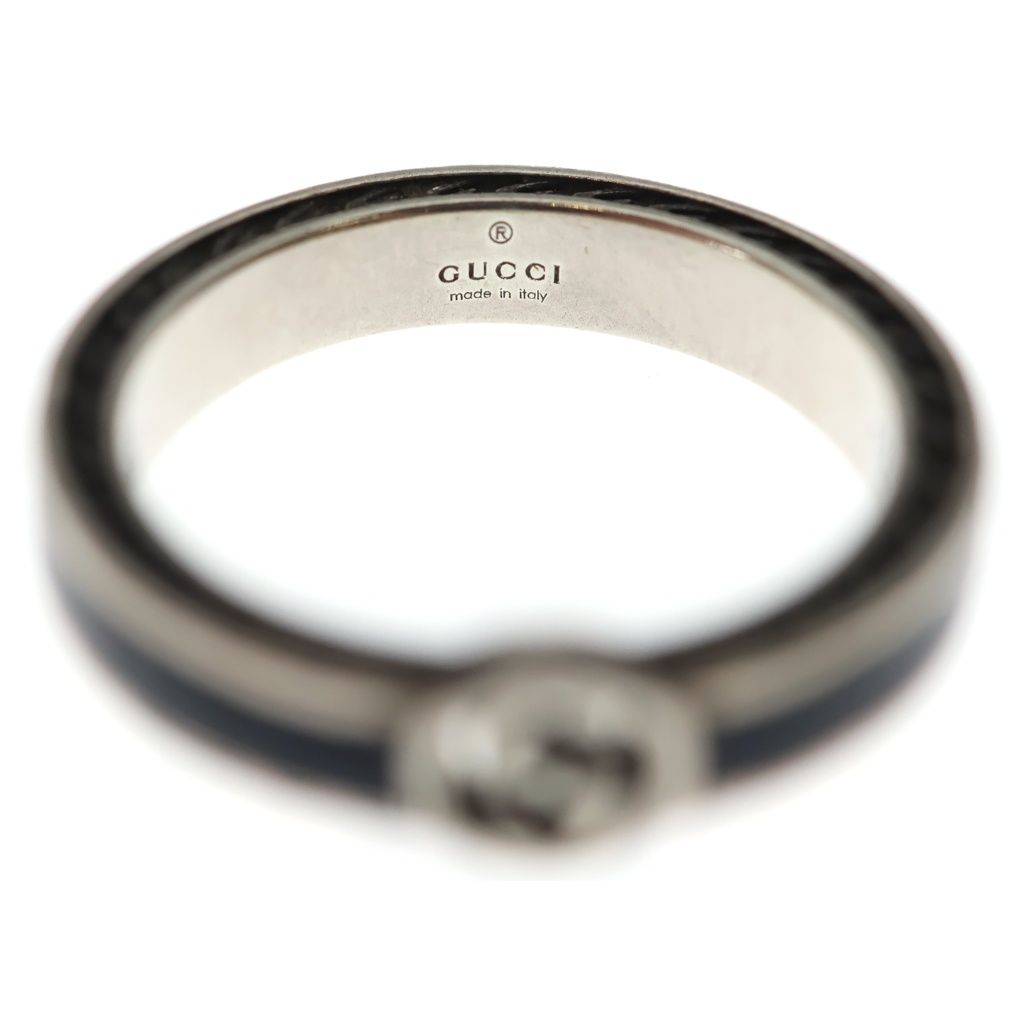 Gucci Interlocking Ring Black Silver Onyx — view 5