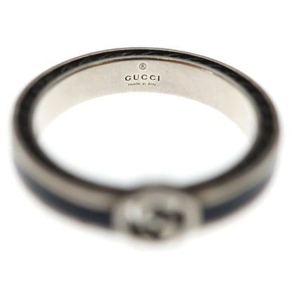 Gucci Interlocking Ring Black Silver Onyx — view 5
