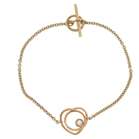 Hermes Vertiges Coeur Diamond Bracelet Pink Gold PG