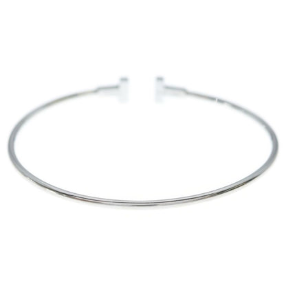 Tiffany & Co T Wire Bracelet Bangle White Gold — view 2