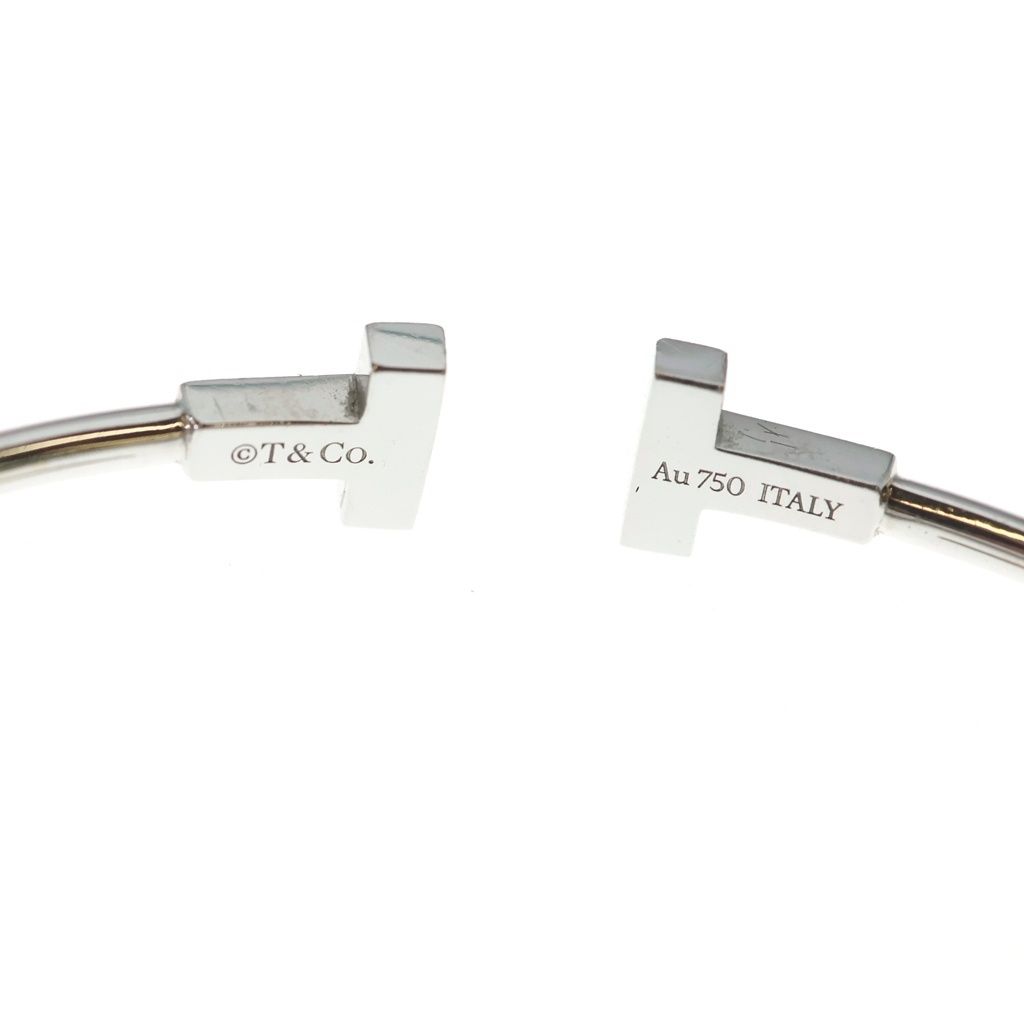 Tiffany & Co T Wire Bracelet Bangle White Gold — view 5