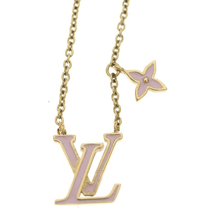 Louis Vuitton Collier LV Iconic Pendant Chain Gold Pink Enamel — view 3