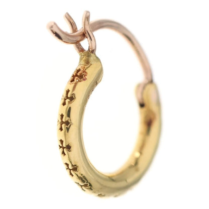 Chrome Hearts 22k Hoop Tfl Sml Small Tfl Earrings Gold — view 2