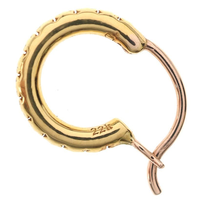 Chrome Hearts 22k Hoop Tfl Sml Small Tfl Earrings Gold — view 6