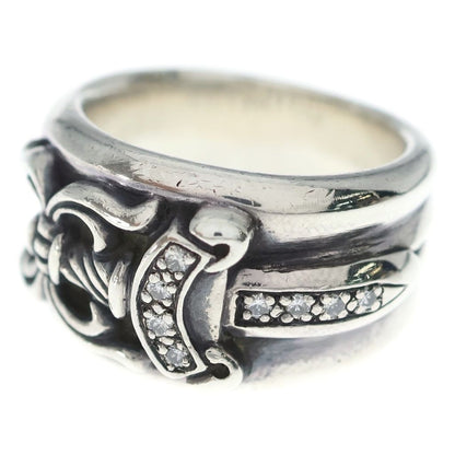 Chrome Hearts Dagger P Dmnd Daga Ring Pave Diamond Silver