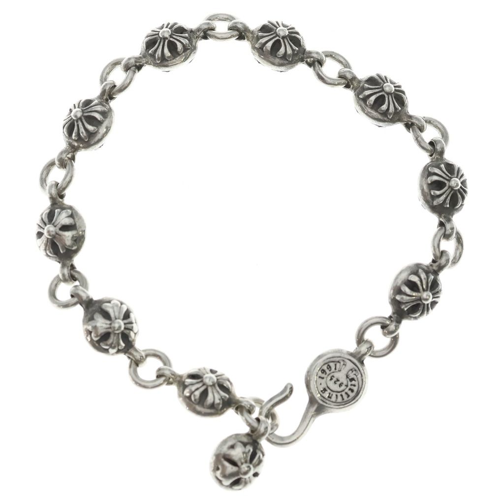 Chrome Hearts No2 Ball 2 Cross Bracelet Silver — view 2
