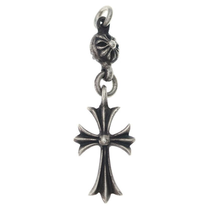 Chrome Hearts Vintage Tny CH Crs 1 Ball Tiny CH Cross Charm Pendant Top Silver — view 2
