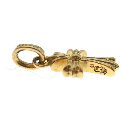 Chrome Hearts 22k Crs Baby Fat P Dia Fat Cross Pave Diamond Pendant Top Gold — view 4