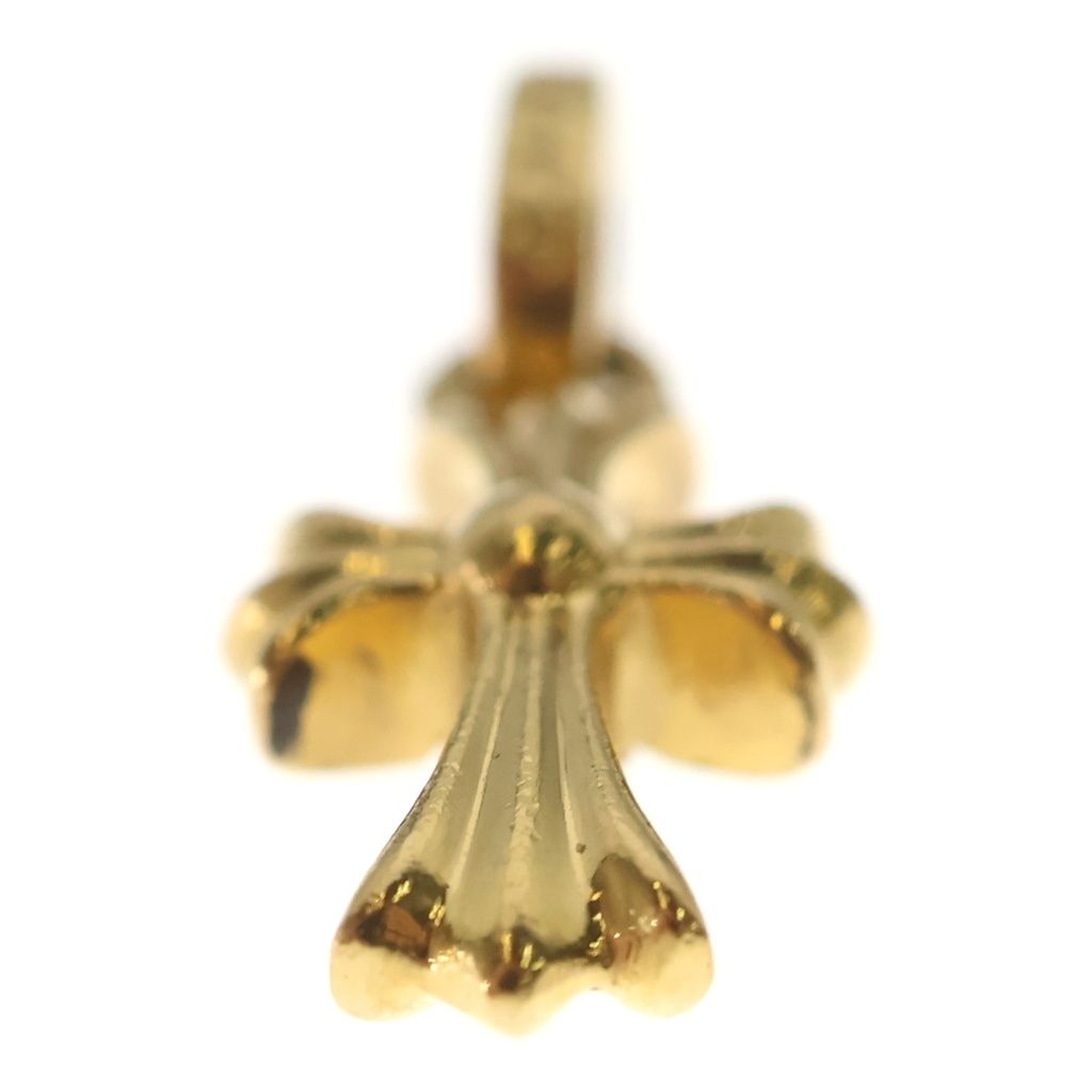 Chrome Hearts 22k Crs Baby Fat P Dia Fat Cross Pave Diamond Pendant Top Gold — view 5
