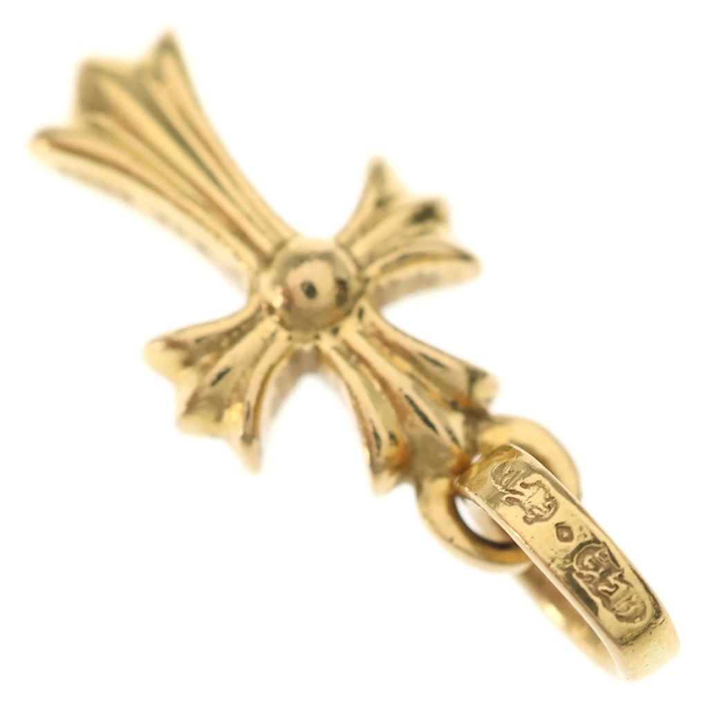 Chrome Hearts 22k Crs Baby Fat P Dia Fat Cross Pave Diamond Pendant Top Gold — view 6