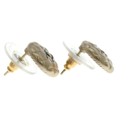 Chanel CC Logo Coco Quilted Earrings Gold — view 4