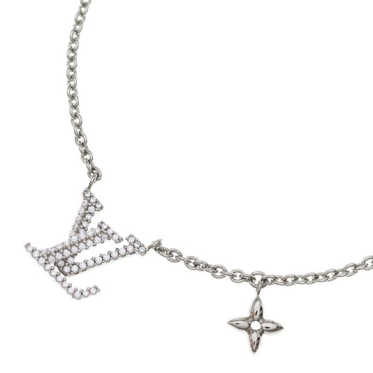 Louis Vuitton LV Iconic Rhinestone Pendant Chain Silver