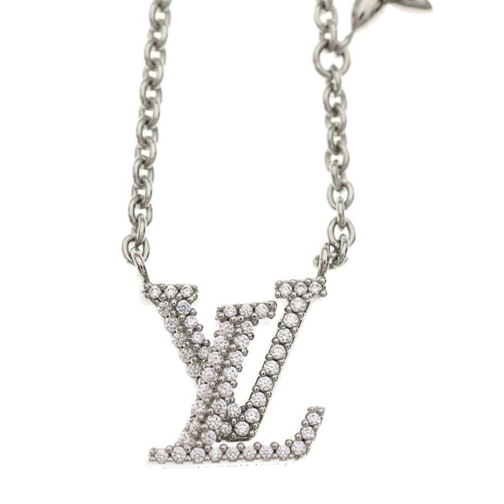 Louis Vuitton LV Iconic Rhinestone Pendant Chain Silver — view 3