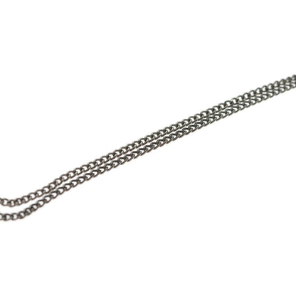 Chanel CC Logo Pendant Chain Silver Black White — view 6