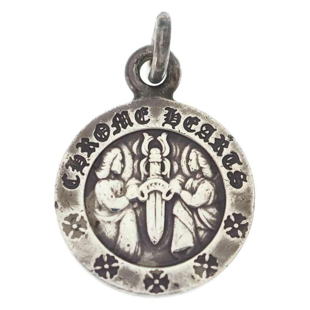 Chrome Hearts Chrm Angl Mdl V2 Angel Medal Charm Pendant Top Silver