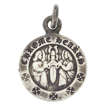 Chrome Hearts Chrm Angl Mdl V2 Angel Medal Charm Pendant Top Silver