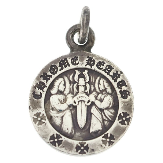 Chrome Hearts Chrm Angl Mdl V2 Angel Medal Charm Pendant Top Silver
