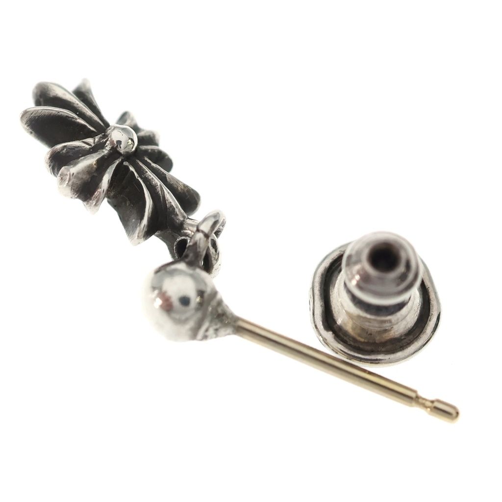 Chrome Hearts Tny CH Pls Tiny CH Plus Drop Earrings Silver — view 6