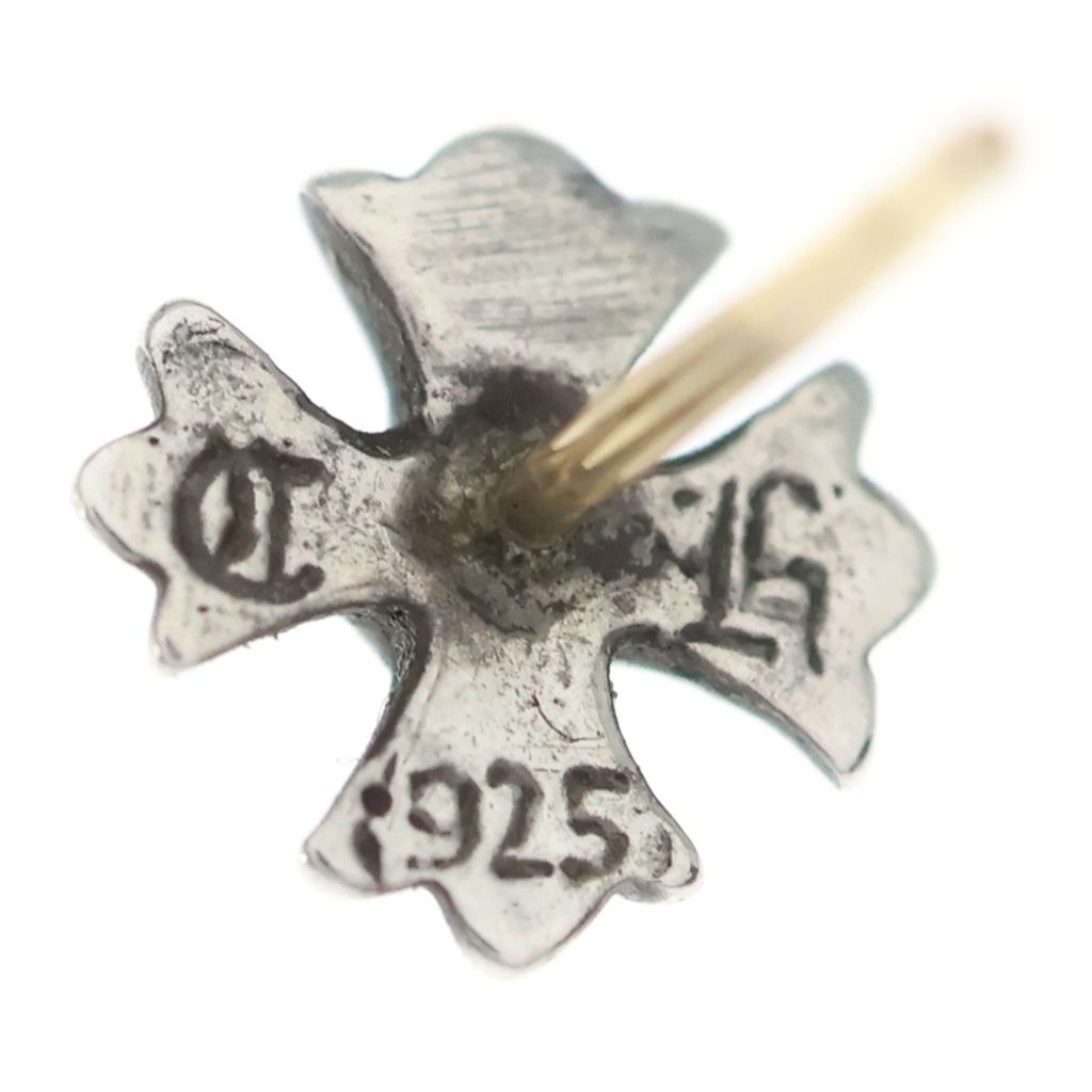 Chrome Hearts No2 CH Pls CH Plus Stud Earrings Silver — view 6