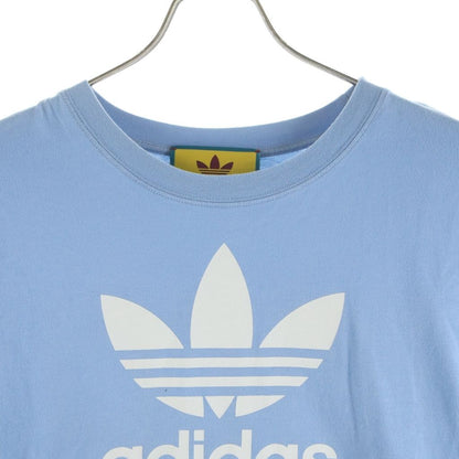 Gucci Adidas Logo Print Short Sleeve T-Shirt Light Blue — view 3