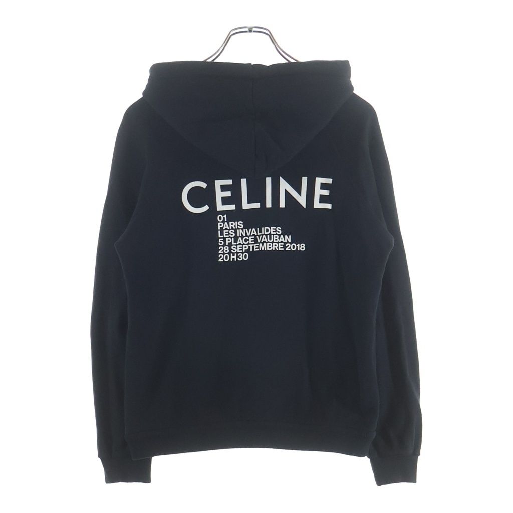 Celine Back Logo Sweatshirt Pullover Hoodie Black