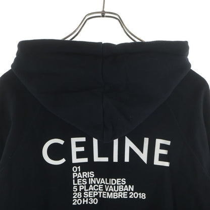 Celine Back Logo Sweatshirt Pullover Hoodie Black — view 4