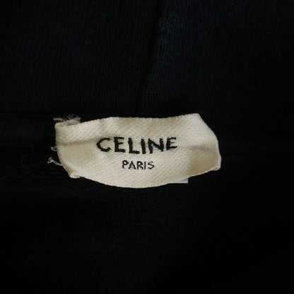 Celine Back Logo Sweatshirt Pullover Hoodie Black — view 7