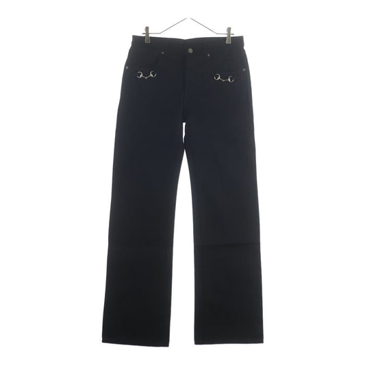 Gucci Horsebit Detail Straight Denim Pants Jeans Black