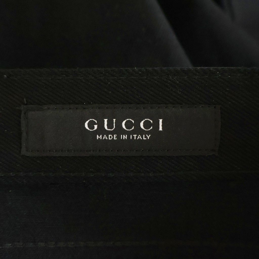 Gucci Horsebit Detail Straight Denim Pants Jeans Black — view 6