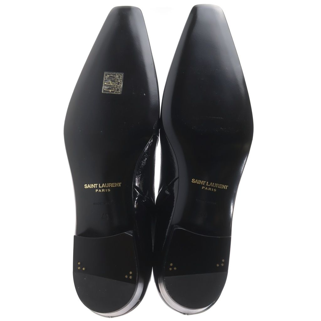 Saint Laurent Paris Rainer Zip Crinkle Leather Boots Black — view 5