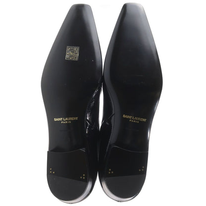 Saint Laurent Paris Rainer Zip Crinkle Leather Boots Black — view 5