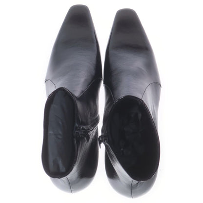 Saint Laurent Paris Rainer Zip Crinkle Leather Boots Black — view 4