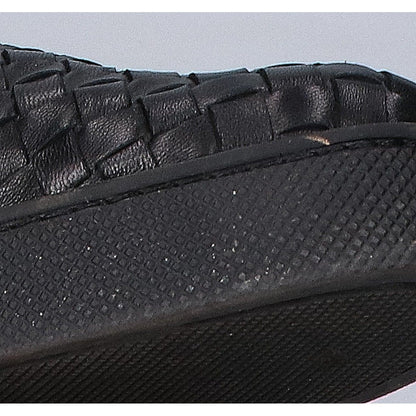 Bottega Veneta Black Leather Intrecciato Slip Ons 36 Slipper — view 8