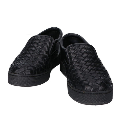 Bottega Veneta Black Leather Intrecciato Slip Ons 36 Slipper