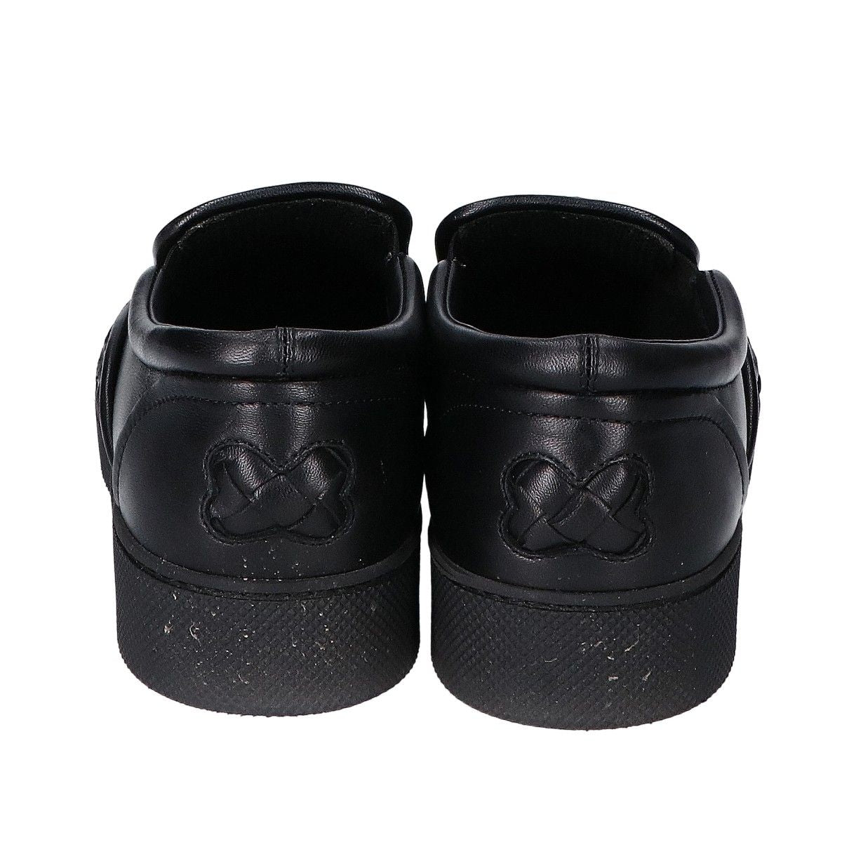 Bottega Veneta Black Leather Intrecciato Slip Ons 36 Slipper — view 3